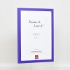Zrcadlo na zeď s efektem dřevěného profilu top cube mirror purple 40x50 cm
