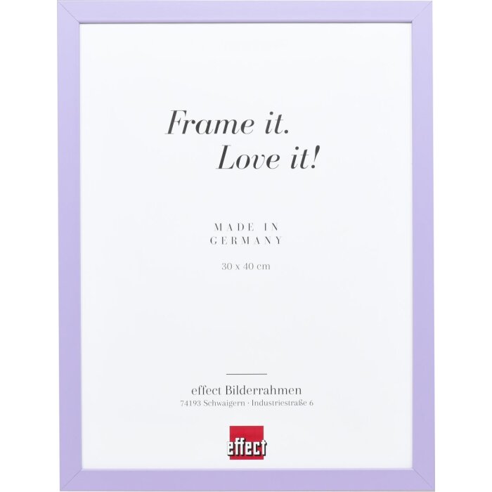 Zrcadlo na stěnu s efektem dřevěného profilu top cube mirror lila 40x50 cm
