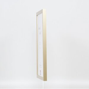 Efektní nástěnné zrcadlo z dřevěného profilu top cube mirror gold 40x50 cm