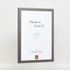 Efektní nástěnné zrcadlo dřevěný profil Top Cube mirror platinum 40x50 cm