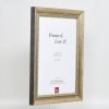 Efektní rám z masivního dřeva profil 28 zlatý 9x13 cm akrylové sklo muzejní kvality