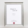 Efektní rám z masivního dřeva profil 28 stříbrný 13x13 cm akrylové sklo muzejní kvality