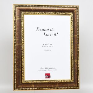 Efekt Barokní obrazový rám profil 31 hnědý 7x10 cm akrylové sklo muzejní kvality