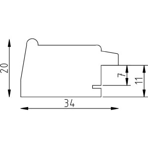 Effect Dřevěný rámeček na obraz Profil 64 bílý 35x100 cm s muzejním akrylovým sklíčkem