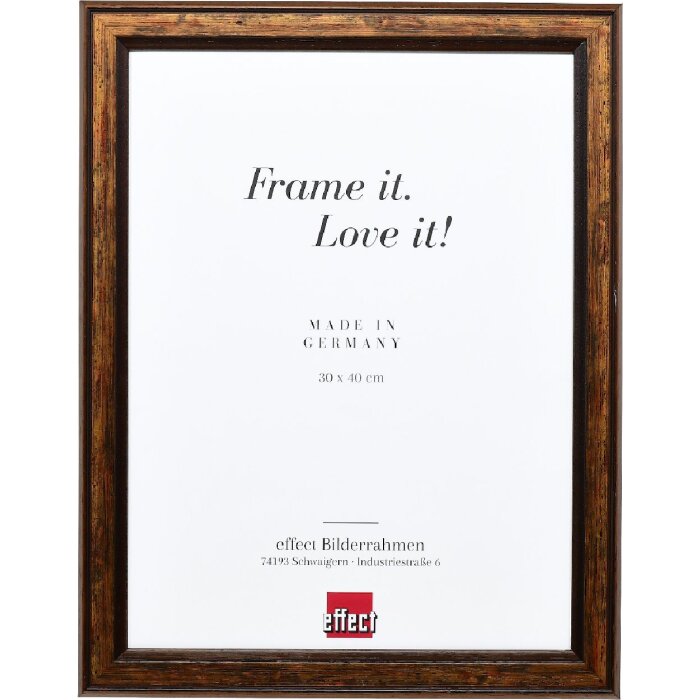 Effect Dřevěný rámeček s profilovým lemem 64 hnědý 61x91,5 cm