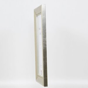 Efektní dřevěný rám profil 95 stříbrný 7x10 cm akrylové sklo muzejní kvality