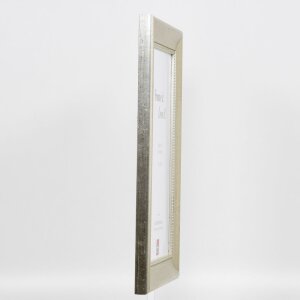 Efektní dřevěný rám profil 95 stříbrný 7x10 cm akrylové sklo muzejní kvality