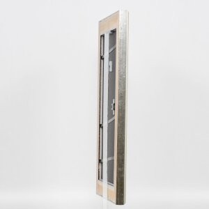 Efektní dřevěný rám profil 95 stříbrný 7x10 cm akrylové sklo muzejní kvality