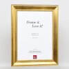 Efektní dřevěný rám profil 95 zlatý 10,5x14,8 cm akrylové sklo muzejní kvality