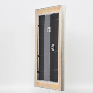 Efektní dřevěný rám profil 95 stříbrný 61x91,5 cm akrylové sklo muzejní kvality