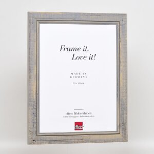 Efektní dřevěný obrazový rám 2240 šedý 59,4x84,1 cm akrylové sklo muzejní kvality