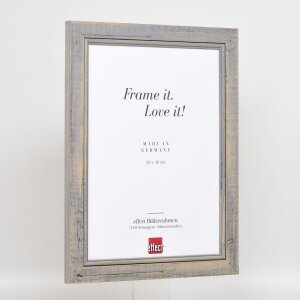 Efektní dřevěný obrazový rám 2240 šedý 59,4x84,1 cm akrylové sklo muzejní kvality