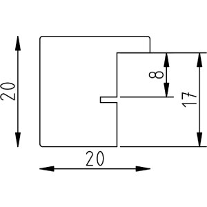 Effect Dřevěný rám Top Cube 10x10 cm bílý s acrylovým sklom v muzejní kvalitě