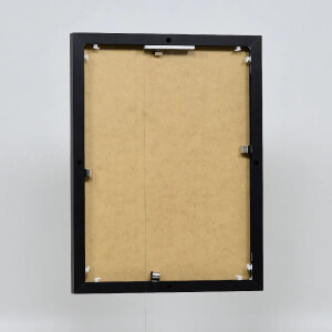 Hliníkový obrazový rám Quadro 21x28 cm z černého muzejního skla s efektem