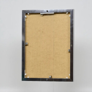 Efektní hliníkový obrazový rám Quadro 21x28 cm stříbrný s vysokým leskem z muzejního skla