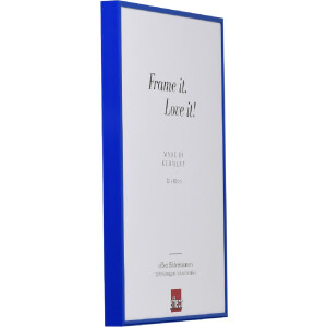 Effect Aluminium-Rámeček Quadro 50x100 cm modrý s muzejním sklom