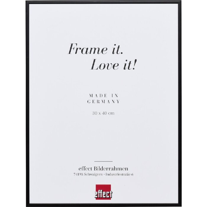 Effect Aluminiumový rám Quadro 59,4x84,1 cm černý s muzejním sklem