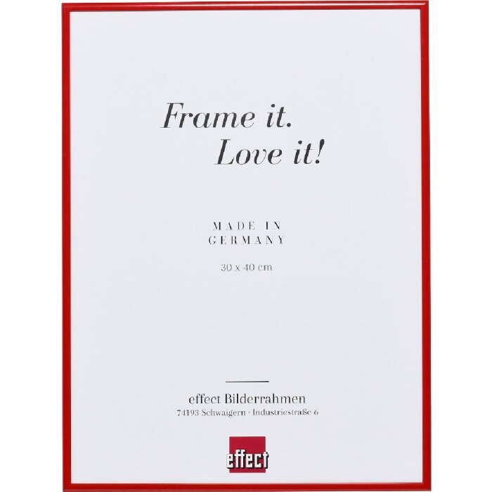 Effect Alu rámeček Quadro 61x91,5 cm červený s městským sklem