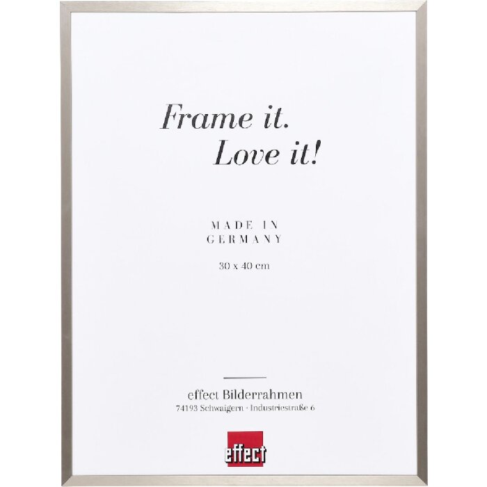 Effect Alumiiový obrazový rám série 2 s muzejním sklem, šedě bruslený 25x35 cm