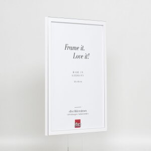 Efektní rám na obrazy z masivního dřeva profil 39 bílý 7x10 cm muzejní sklo