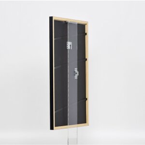 Efektní obrazový rám z masivního dřeva profil 39 černý 25x60 cm muzejní sklo