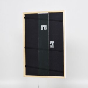 Efektní rám na obrazy z masivního dřeva profil 39 bílý 50x50 cm muzejní sklo
