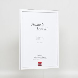 Efektní rám na obrazy z masivního dřeva profil 39 bílý 50x50 cm muzejní sklo
