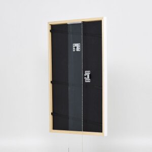 Efektní rám na obrazy z masivního dřeva profil 39 bílý 50x60 cm muzejní sklo