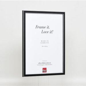 Efektní obrazový rám z masivního dřeva profil 39 černý 30,5x91,5 cm muzejní sklo