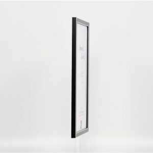 Efektní obrazový rám z masivního dřeva profil 39 černý 30,5x91,5 cm muzejní sklo