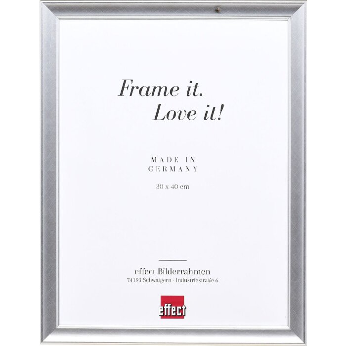Effect Dřevěný rámeček na fotografie Profil 41 Stříbrný 15x20 cm s muzejním sklem