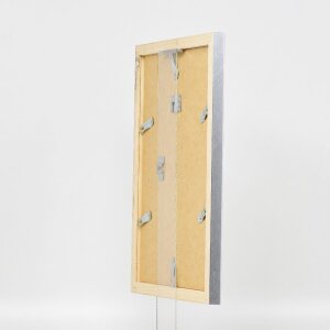 Effect Dřevěný obrazový rám s profilovou lištou 2,6 cm, stříbrný, 35x50 cm, muzejní sklo