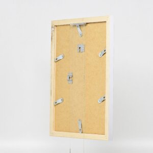 Effect Dřevěný obrazový rám s profilovou lištou 2,6 cm, stříbrný, 35x50 cm, muzejní sklo