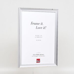 Effect Dřevěný obrazový rám s profilovou lištou 2,6 cm, stříbrný, 35x50 cm, muzejní sklo