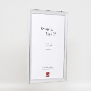 Effect Dřevěný obrazový rám s profilovou lištou 2,6 cm, stříbrný, 35x50 cm, muzejní sklo