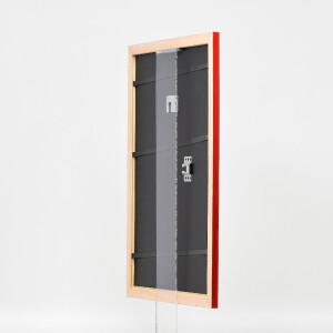 Effect Dřevěný obrazový rám profil 43 červený lesklý 25x35 cm s muzejním sklem