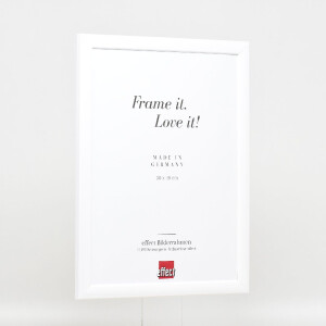 Effect Dřevěný rámeček na obraz Profil 43 bílý lesklý 40x50 cm muzejní sklo