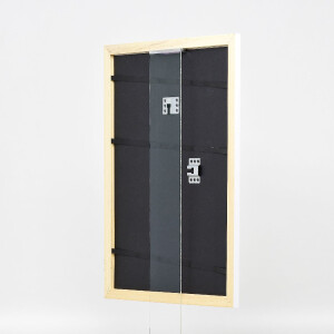 effect Dřevěný rámeček na obrazy 50x50 cm bílý lesklý s ochranou proti UV paprskům