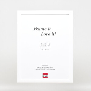 Effect Dřevěný rámeček na obraz Profil 43 bílý lesklý 50x60 cm s muzejním sklem