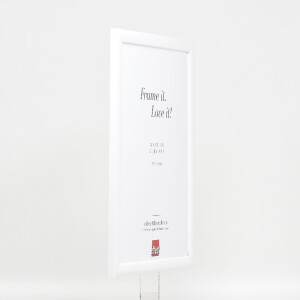 effect Dřevěný obrazový rám Profil 43 bílý lesklý 50x70 cm s muzejním sklem