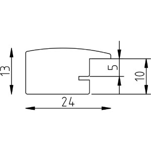 Effect Dřevěný rámeček na obraz Profil 43 černý lesklý 59,4x84,1 cm muzejní sklo