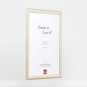 Effect Dřevěný rámeček pro obrazy 62x93 cm s muzejním sklem, stříbrný profil