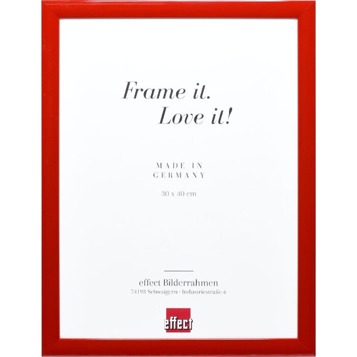 Effect Dřevěný rámeček na obraz Profil 43 červený lesklý 70x70 cm s muzejním sklem