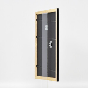 effect Dřevěný obrazový rám Profil 43 černý lesklý 30,5x91,5 cm s muzejním sklem