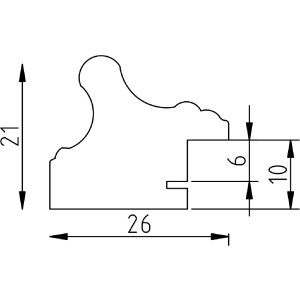 Effect Dřevěný rámeček Profil 44 zlatý 40x60 cm s muzejním sklem
