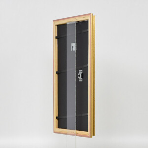 effect Dřevěný rám ve stylu baroka zlatý 45x60 cm s muzejním sklom