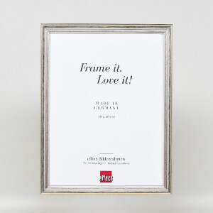 Effect Dřevěný rámeček pro obrazy 50x50 cm stříbrný barokní styl muzejní sklo