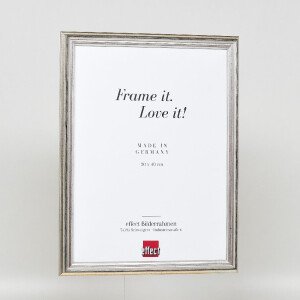 Effect Dřevěný rámeček pro obrazy 50x50 cm stříbrný barokní styl muzejní sklo