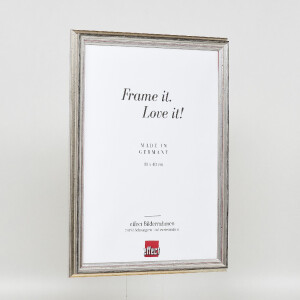 Effect Dřevěný rámeček pro obrazy 50x50 cm stříbrný barokní styl muzejní sklo