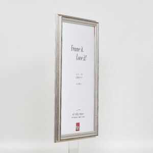 Effect dřevěný rám barokní styl stříbrný 50x70 cm s muzejním sklem